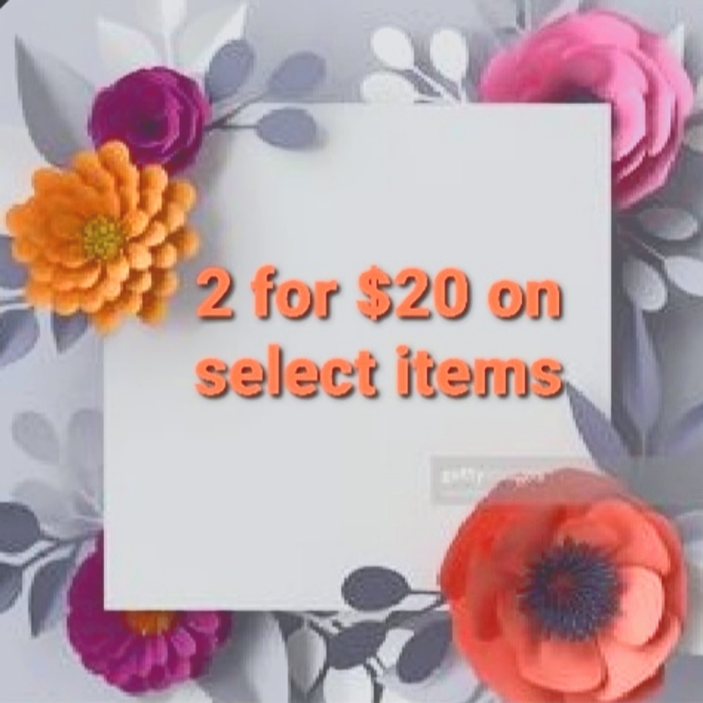 2/$20 on select items! Bundle to save 💚💜